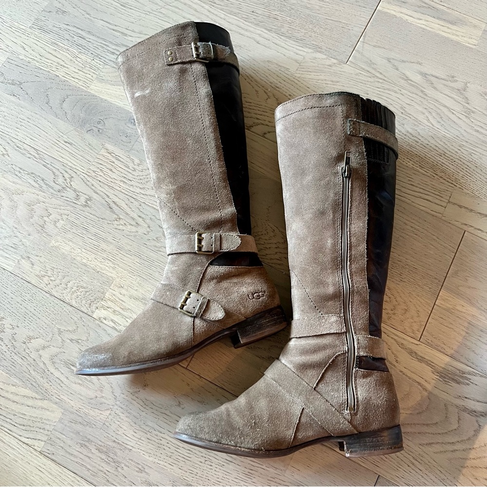 Brown suede/leather Ugg boots